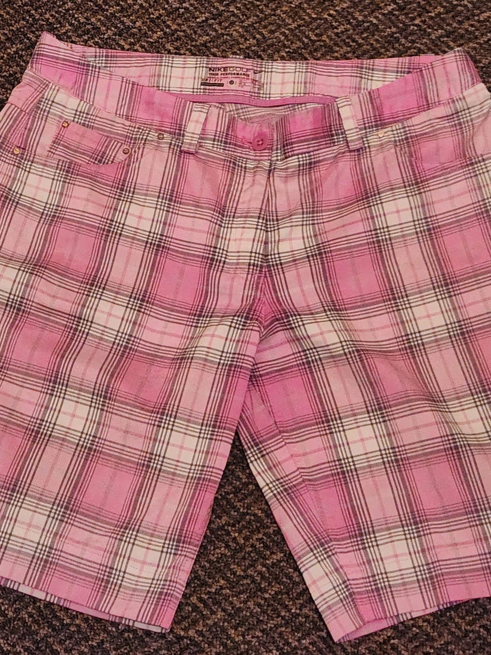 Pink Plaid Nike Golf Shorts